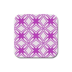 Great Vintage Pattern D Pattern 6-21-4 Rubber Square Coaster (4 Pack)  by PatternFactory