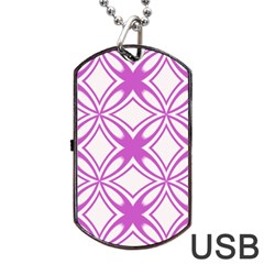 Great Vintage Pattern D Pattern 6-21-4 Dog Tag Usb Flash (one Side) by PatternFactory