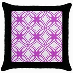 Great Vintage Pattern D Pattern 6-21-4 Throw Pillow Case (Black) Front