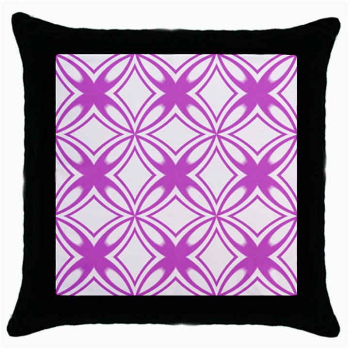 Great Vintage Pattern D Pattern 6-21-4 Throw Pillow Case (Black)