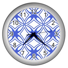 Pattern 6-21-4c Wall Clock (silver) by PatternFactory