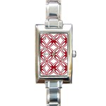 Pattern 6-21-4b Rectangle Italian Charm Watch Front