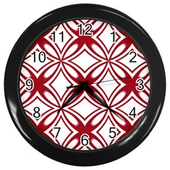 Pattern 6-21-4b Wall Clock (black) by PatternFactory