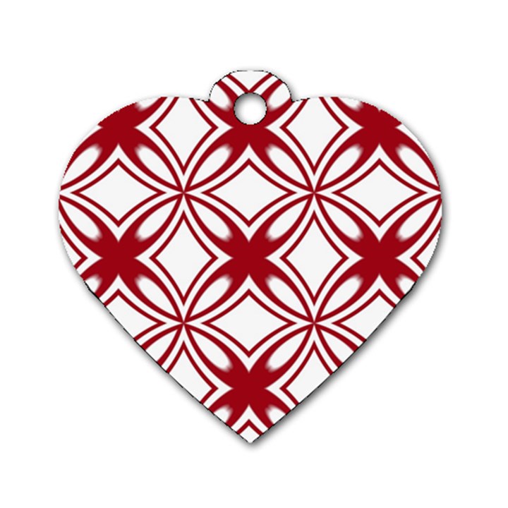 Pattern 6-21-4b Dog Tag Heart (One Side)