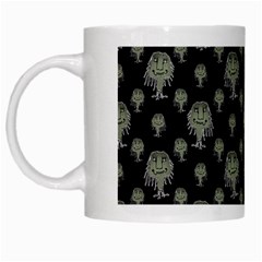 Funny Monsters Motif Drawing Pattern White Mugs by dflcprintsclothing