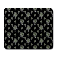 Funny Monsters Motif Drawing Pattern Large Mousepads