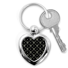 Funny Monsters Motif Drawing Pattern Key Chain (heart) by dflcprintsclothing