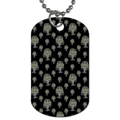 Funny Monsters Motif Drawing Pattern Dog Tag (one Side)