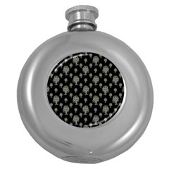 Funny Monsters Motif Drawing Pattern Round Hip Flask (5 Oz) by dflcprintsclothing