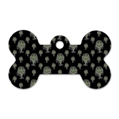 Funny Monsters Motif Drawing Pattern Dog Tag Bone (one Side) by dflcprintsclothing