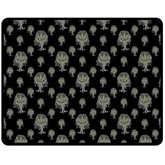 Funny Monsters Motif Drawing Pattern Fleece Blanket (medium) 