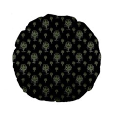 Funny Monsters Motif Drawing Pattern Standard 15  Premium Flano Round Cushions by dflcprintsclothing