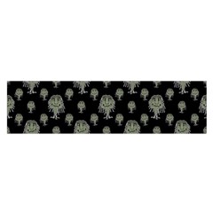 Funny Monsters Motif Drawing Pattern Satin Scarf (oblong)