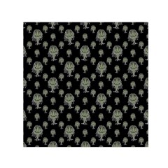 Funny Monsters Motif Drawing Pattern Small Satin Scarf (square)