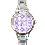 Pattern 6-21-5a Round Italian Charm Watch Front