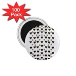 Hearts And Pearls For Love And Plants For Peace 1.75  Magnets (100 pack)  Front