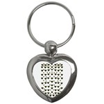 Hearts And Pearls For Love And Plants For Peace Key Chain (Heart) Front