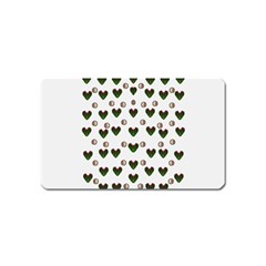 Hearts And Pearls For Love And Plants For Peace Magnet (name Card) by pepitasart