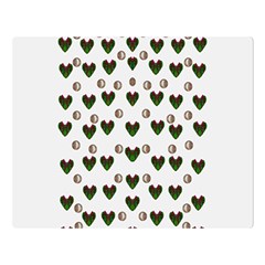 Hearts And Pearls For Love And Plants For Peace Double Sided Flano Blanket (large)  by pepitasart