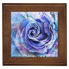 Watercolor-rose-flower-romantic Framed Tile by Sapixe