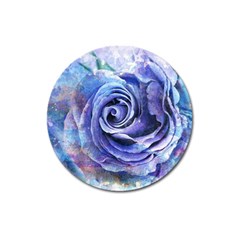 Watercolor-rose-flower-romantic Magnet 3  (round) by Sapixe