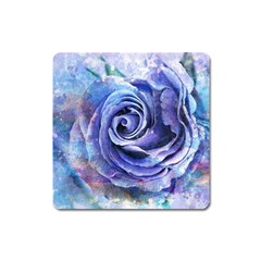 Watercolor-rose-flower-romantic Square Magnet by Sapixe