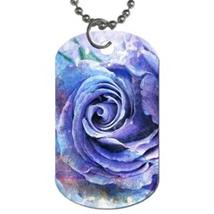 Watercolor-rose-flower-romantic Dog Tag (One Side)