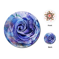 Watercolor-rose-flower-romantic Playing Cards Single Design (Round)