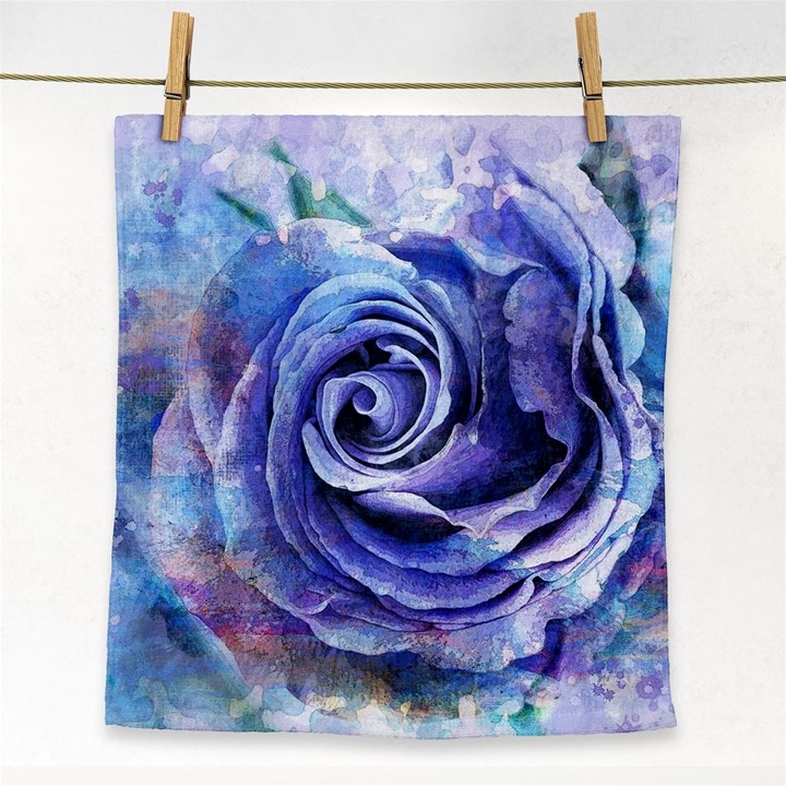 Watercolor-rose-flower-romantic Face Towel