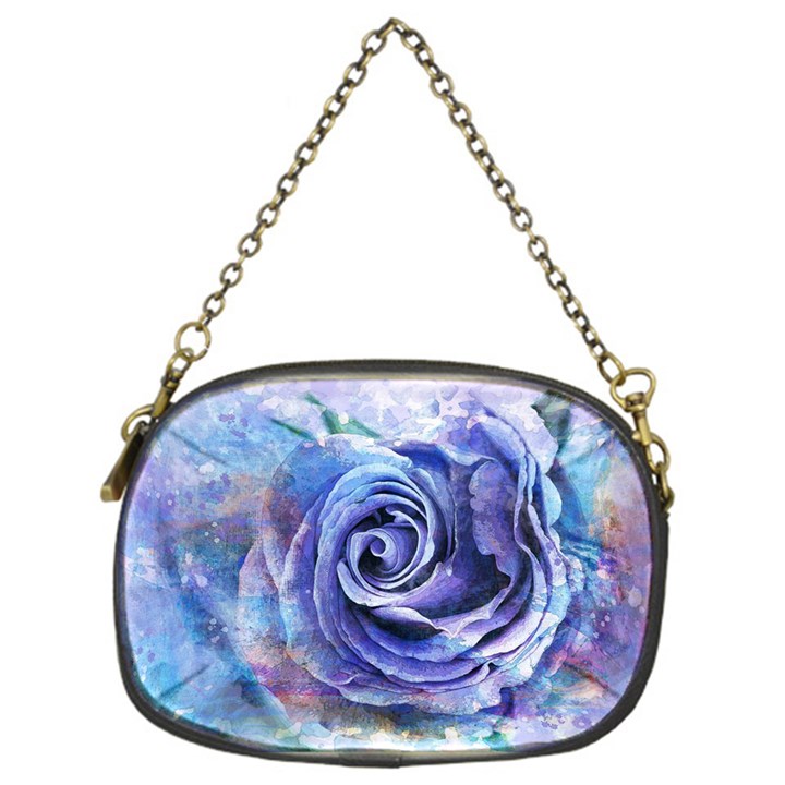 Watercolor-rose-flower-romantic Chain Purse (One Side)