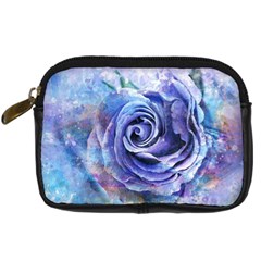 Watercolor-rose-flower-romantic Digital Camera Leather Case