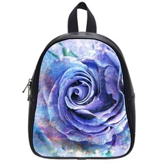 Watercolor-rose-flower-romantic School Bag (Small)