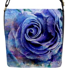 Watercolor-rose-flower-romantic Flap Closure Messenger Bag (S)