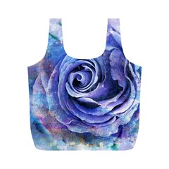 Watercolor-rose-flower-romantic Full Print Recycle Bag (m) by Sapixe