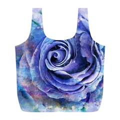 Watercolor-rose-flower-romantic Full Print Recycle Bag (L)