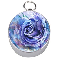 Watercolor-rose-flower-romantic Silver Compasses by Sapixe