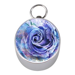 Watercolor-rose-flower-romantic Mini Silver Compasses