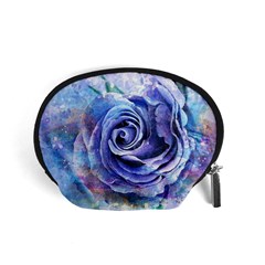 Watercolor-rose-flower-romantic Accessory Pouch (Small)