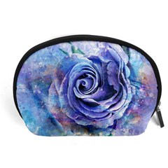 Watercolor-rose-flower-romantic Accessory Pouch (large) by Sapixe