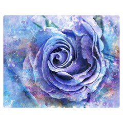 Watercolor-rose-flower-romantic Double Sided Flano Blanket (Medium) 