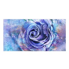 Watercolor-rose-flower-romantic Satin Shawl