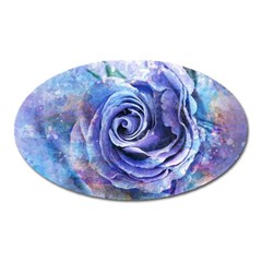 Watercolor-rose-flower-romantic Oval Magnet by Sapixe