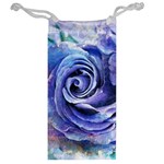 Watercolor-rose-flower-romantic Jewelry Bag Back