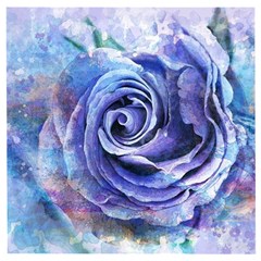 Watercolor-rose-flower-romantic Wooden Puzzle Square by Sapixe