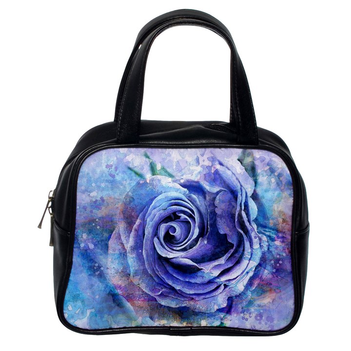 Watercolor-rose-flower-romantic Classic Handbag (One Side)