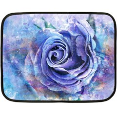 Watercolor-rose-flower-romantic Fleece Blanket (mini) by Sapixe