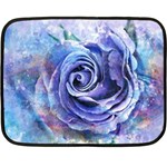 Watercolor-rose-flower-romantic Double Sided Fleece Blanket (Mini)  35 x27  Blanket Front