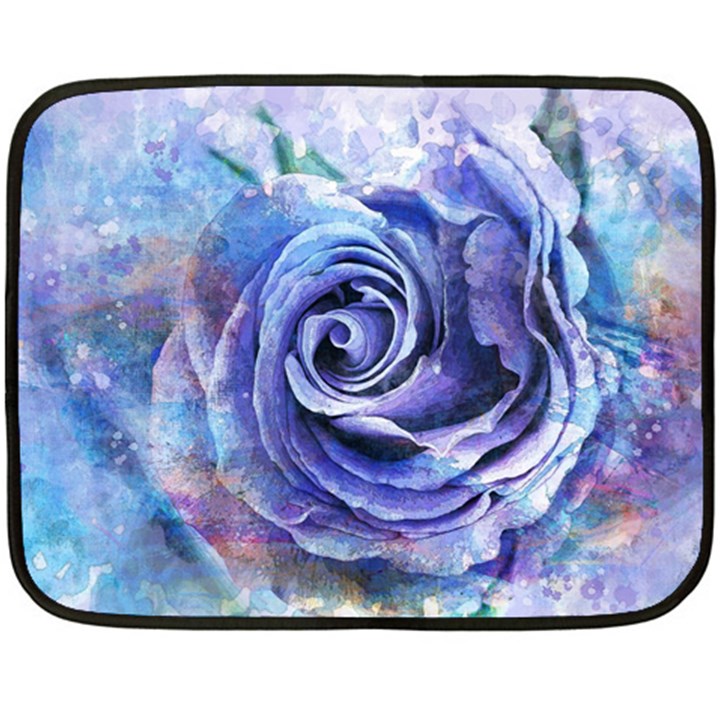 Watercolor-rose-flower-romantic Double Sided Fleece Blanket (Mini) 