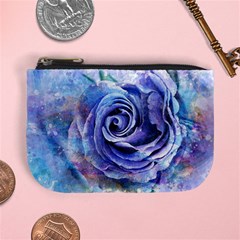 Watercolor-rose-flower-romantic Mini Coin Purse by Sapixe