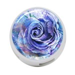 Watercolor-rose-flower-romantic 4-Port USB Hub (Two Sides) Back